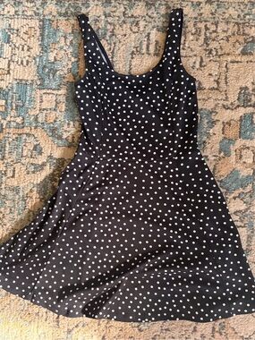 H&M Black and White Polka Dot Sleeveless Dress